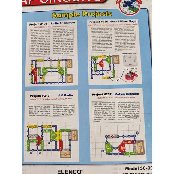 Electronic Snap Circuits Set SC-300 With Manuals by Elenco  tested - Picture 15 of 15